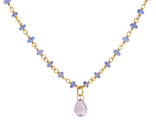 Tanzanite and Lavender Sapphire Spun Sugar Necklace