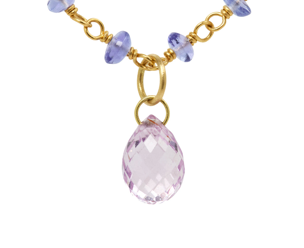 Tanzanite and Lavender Sapphire Spun Sugar Necklace