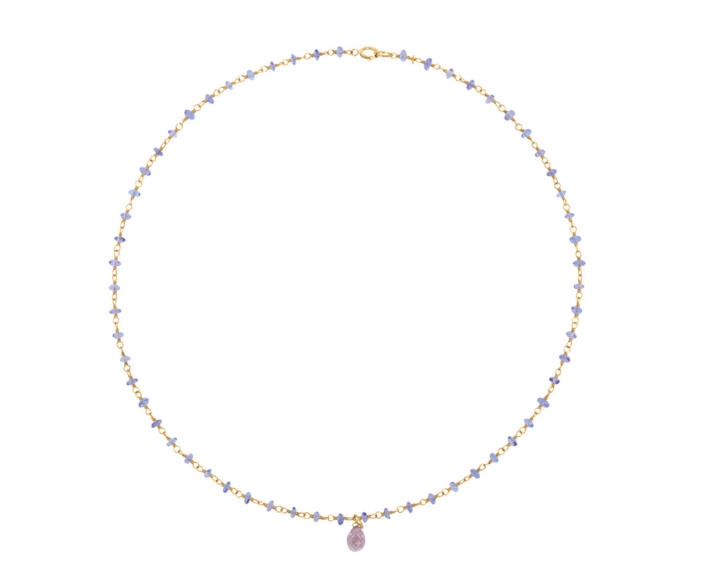 Tanzanite and Lavender Sapphire Spun Sugar Necklace