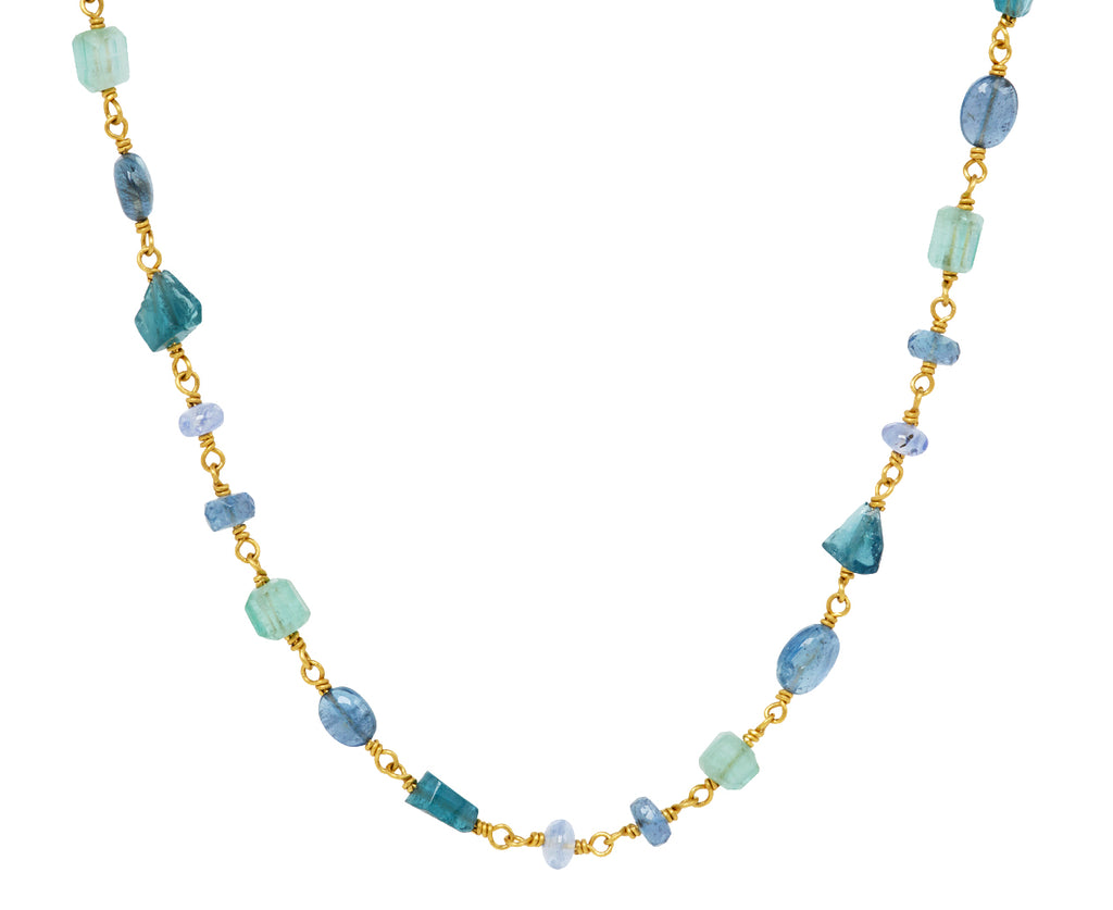 Blue Spun Sugar Necklace