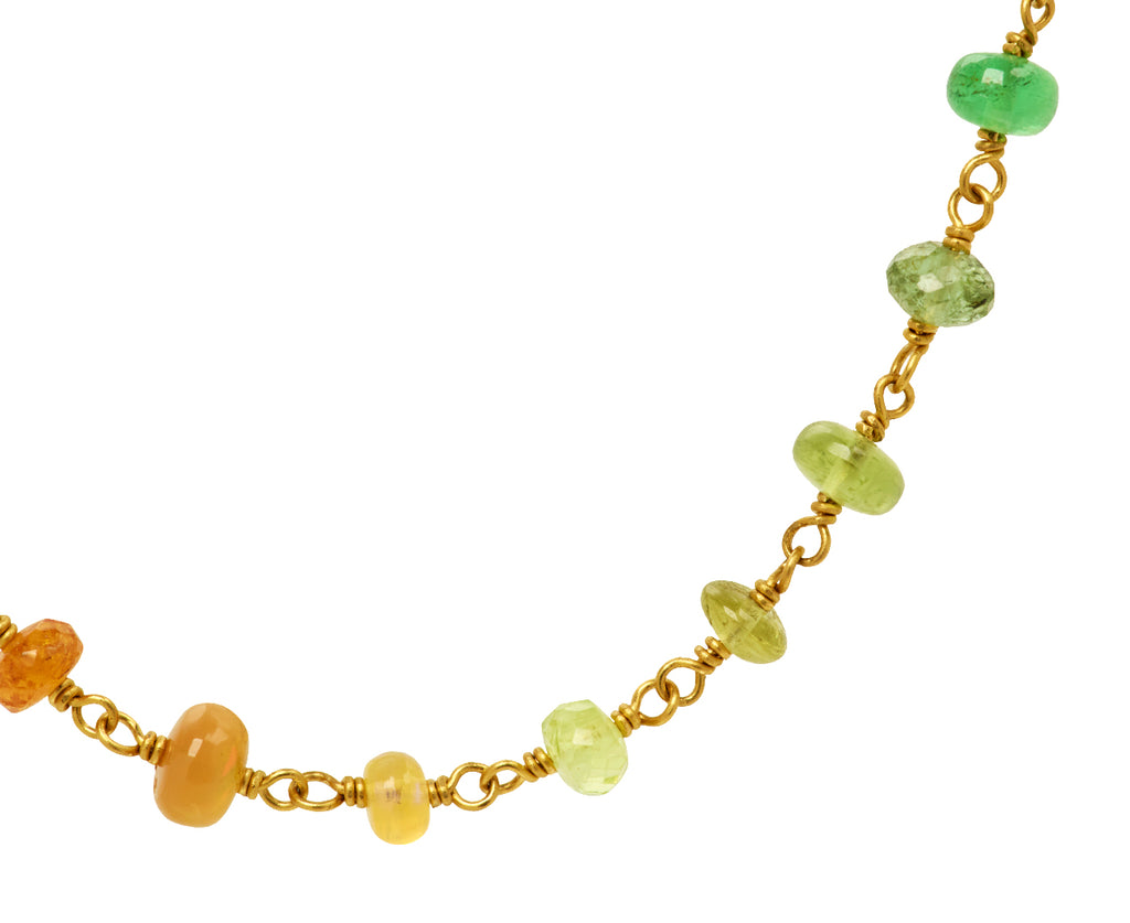 Mallary Marks Rainbow Multi-Gem Spun Sugar Necklace - Closeup