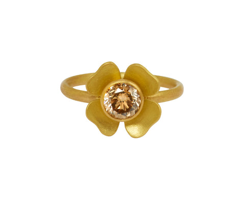 Mallary Marks Brown Champagne Diamond Small Zina Ring