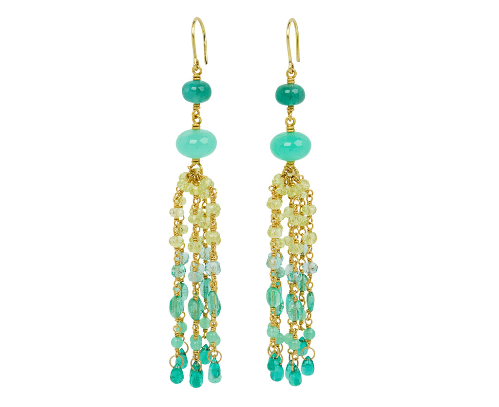 Green Dancing Confetti Earrings