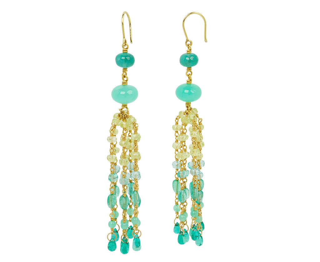 Green Dancing Confetti Earrings