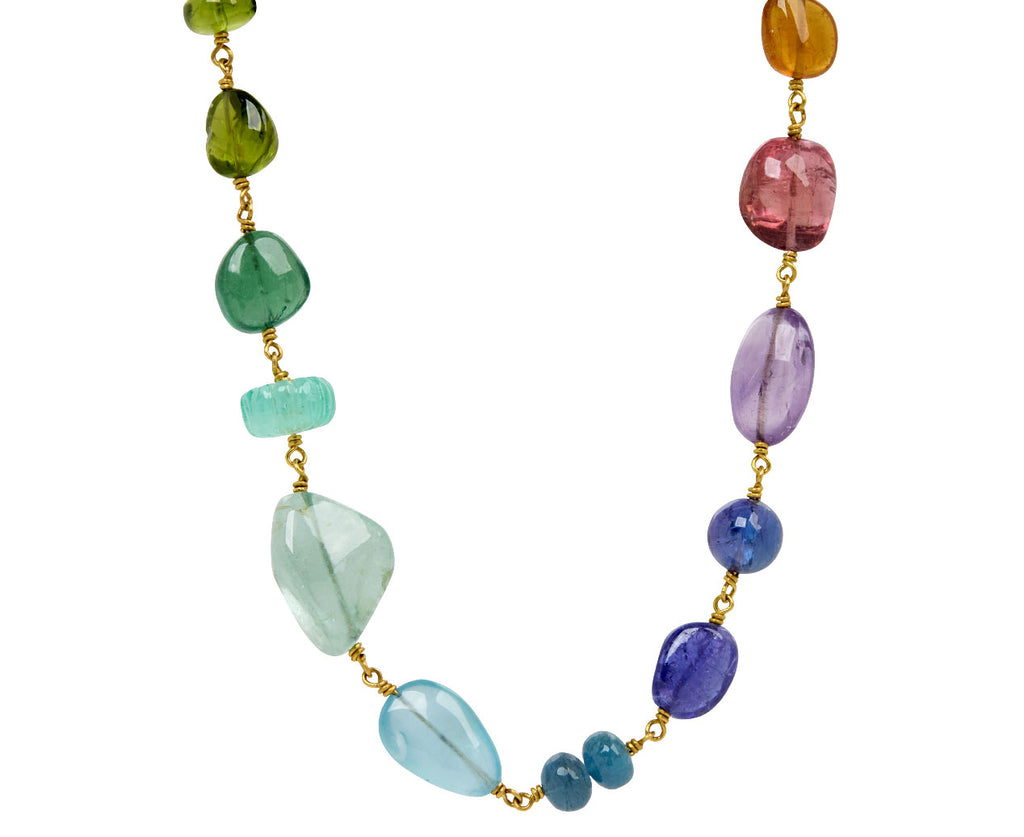 Large Rainbow Spun Sugar Necklace