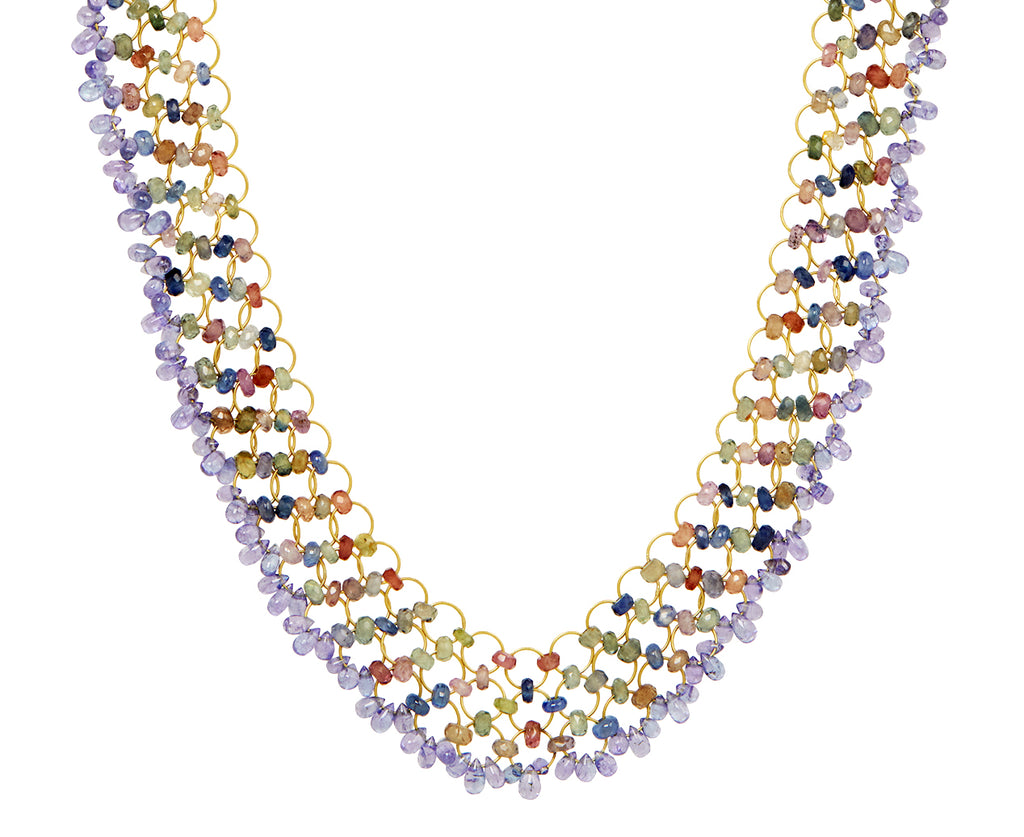 Mallary Marks Sapphire and Tanzanite Kaleidoscope Necklace