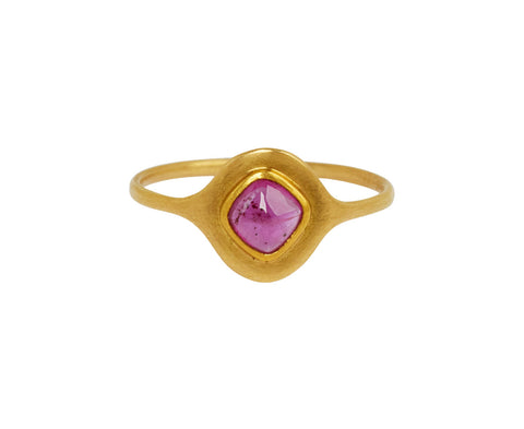 Mallary Marks Cushion Cut Ruby Signet Ring