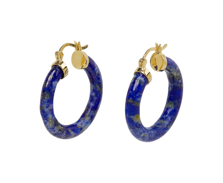 Mateo Lapis Hoop Earrings