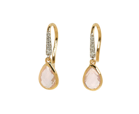 Pink Topaz Drop Earrings - TWISTonline