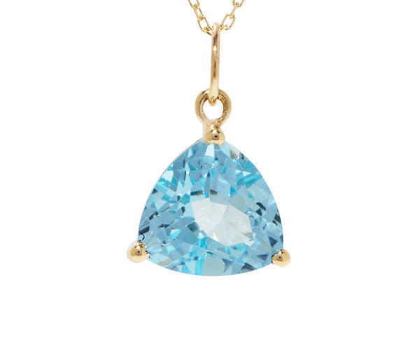 国内発| MATEO 14K Trillion Blue Topaz ネックレス Mateo Trillion Cut Blue Topaz Pendant Necklace