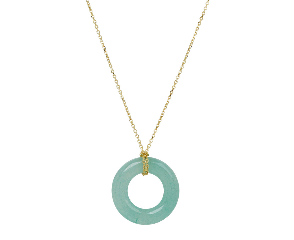 Mateo Jade Donut Pendant Necklace