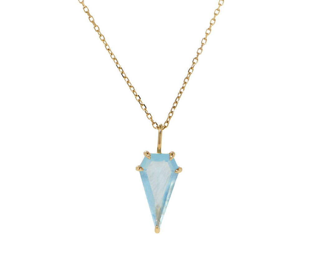 Kite Shaped Aquamarine Pendant Necklace