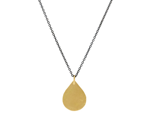 Sarah McGuire Gold and Silver Parchment Teardrop Necklace