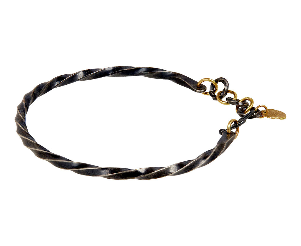 Thin Bias Bracelet with Kelp Clasp