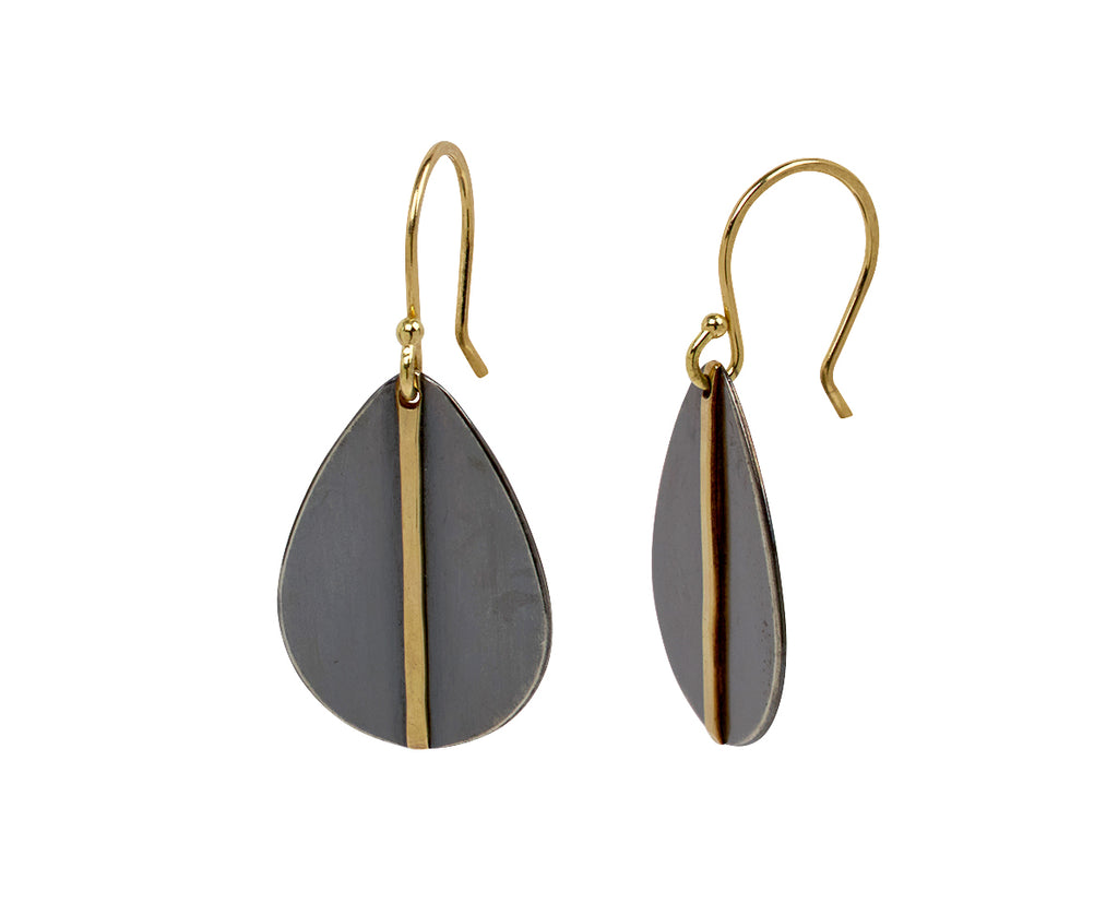 Sarah McGuire Two-Tone Mod Teardrop Earrings - Side view