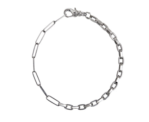 White Gold Classic Duo Chain Bracelet
