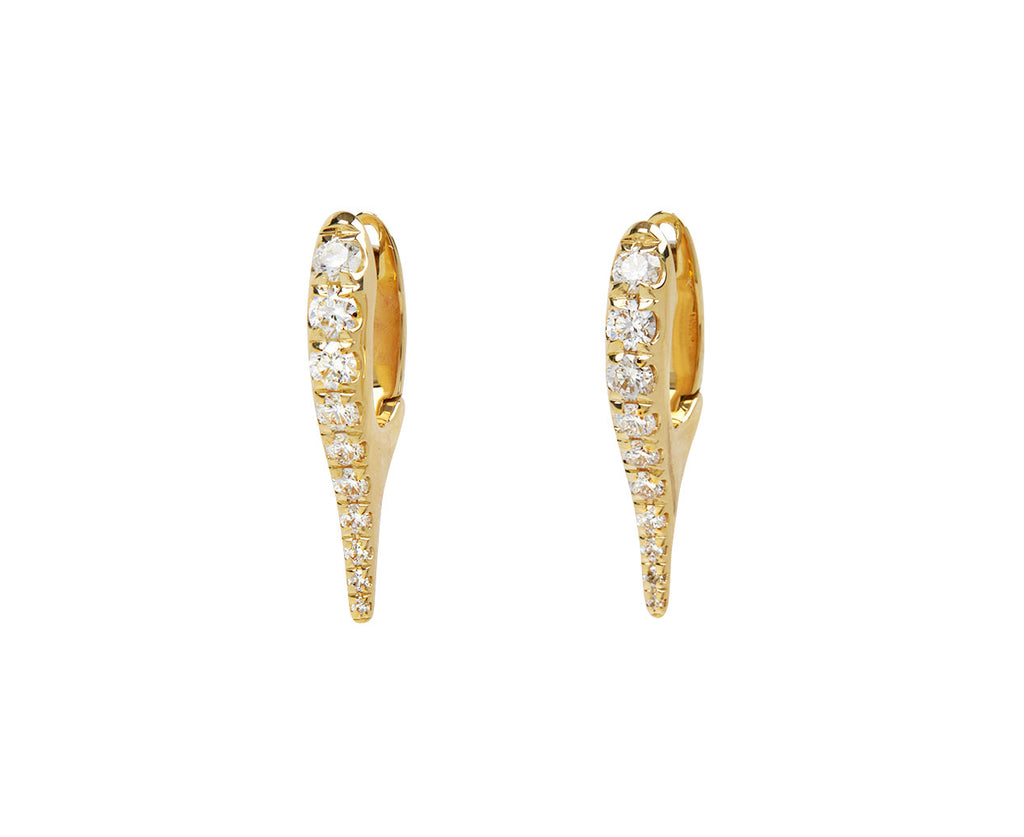 Mini Diamond Lola Needle Hoop Earrings