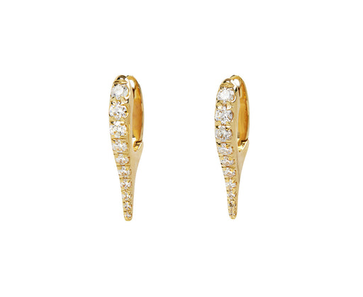 Mini Diamond Lola Needle Hoop Earrings