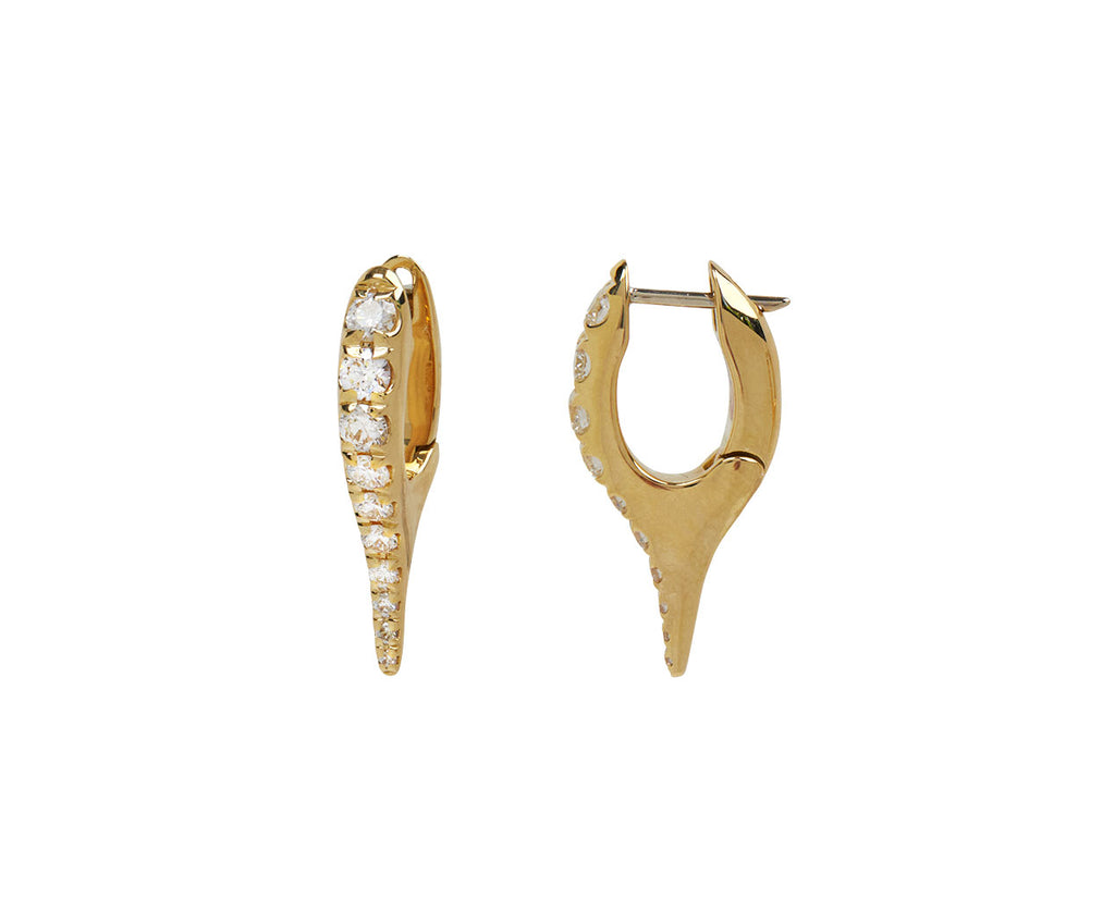 Mini Diamond Lola Needle Hoop Earrings