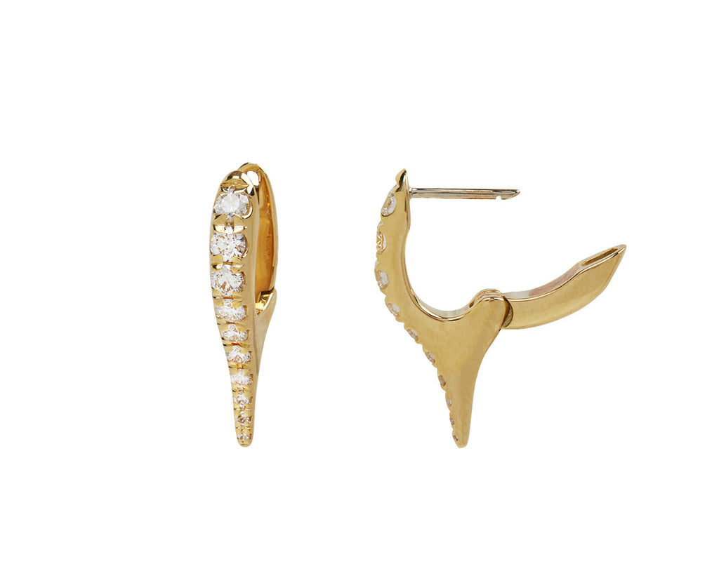 Mini Diamond Lola Needle Hoop Earrings