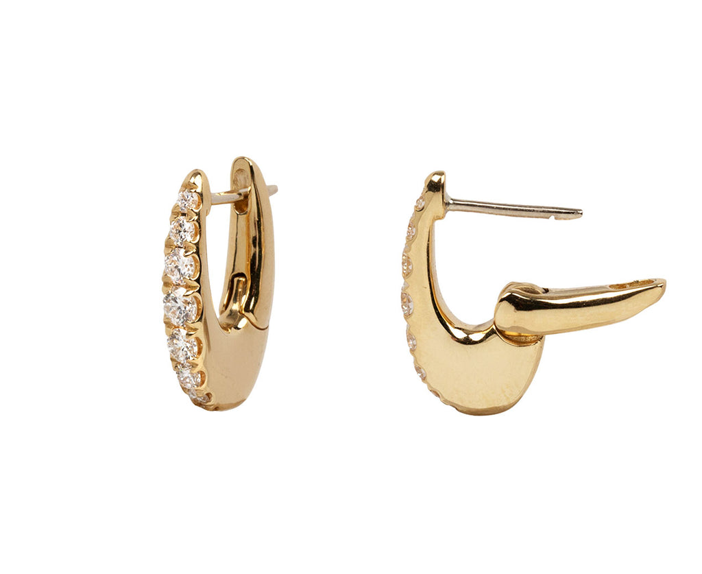 Small Diamond Lulu Hoop Earrings