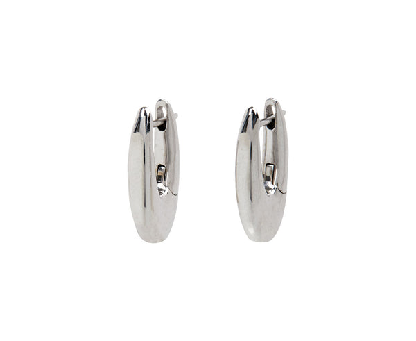 【美品】 K.E.S KIP-001 【2-648】 Melissa Kaye White Gold Small Lula Hoop Earrings
