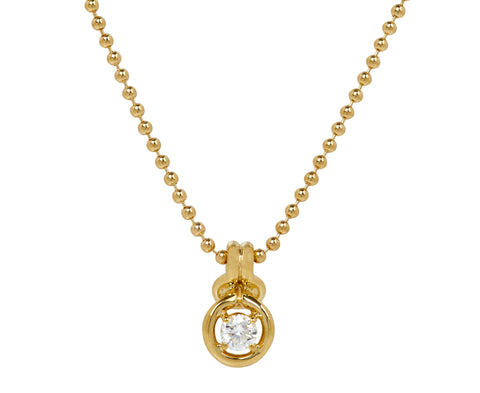 Medium Diamond Rocky Pendant Necklace