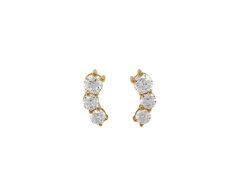Diamond Aria Graduated Stud Earrings - TWISTonline