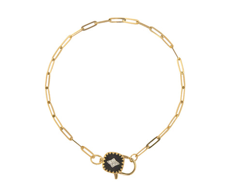 Pascale Monvoisin Black Resin and Diamond Ginger Bracelet