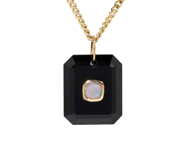 Pascale Monvoisin Onyx and Opal Anton N°1 Necklace
