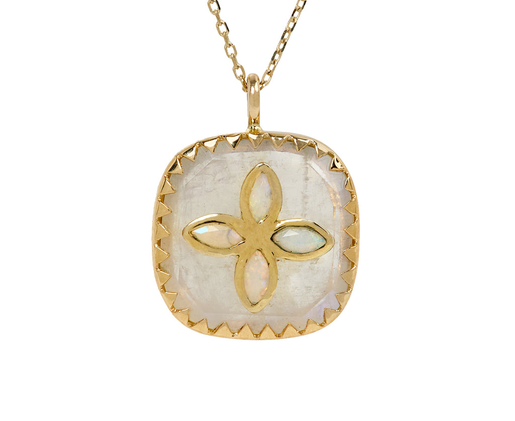 Pascale Monvoisin Moonstone and Australia Opal Bowie Necklace - Closeup