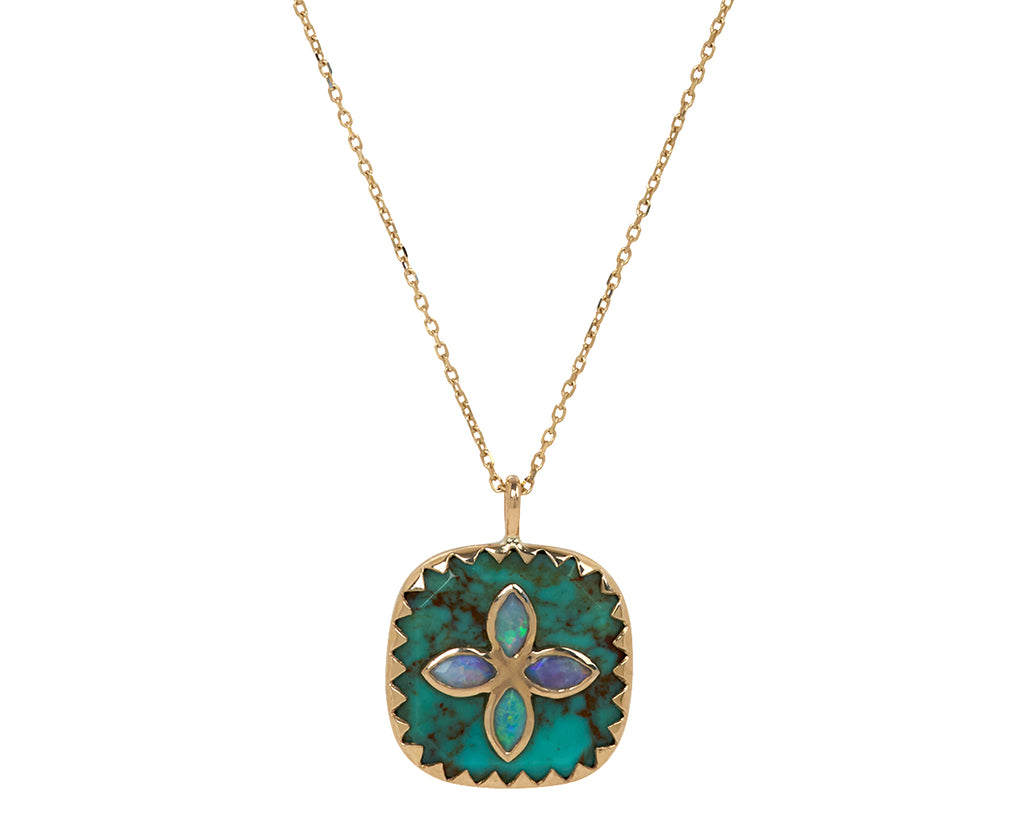 Pascale Monvoisin Turquoise and Australia Opal Bowie Necklace