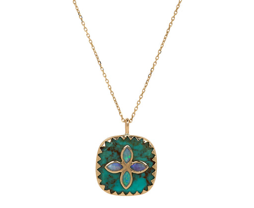 Pascale Monvoisin Turquoise and Australia Opal Bowie Necklace
