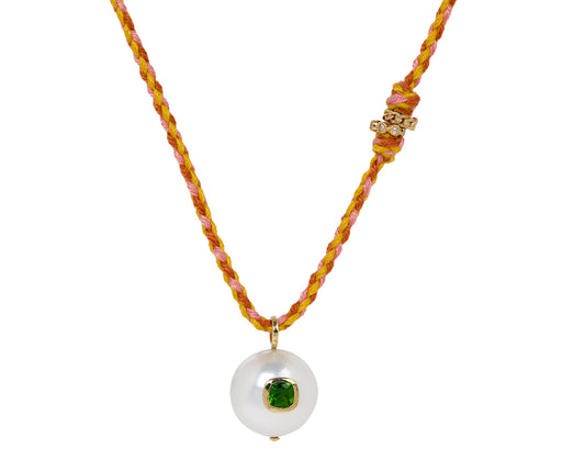 Pascale Monvoisin Pearl and Diopside Eddie Pendant Necklace