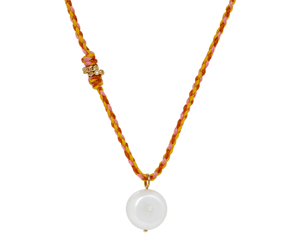 Pascale Monvoisin Pearl and Diopside Eddie Pendant Necklace - Back View