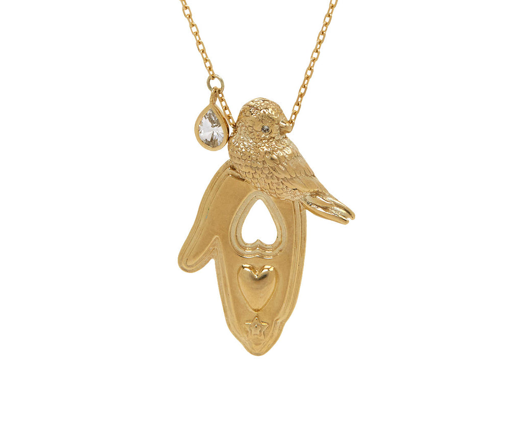 Pascale Monvoisin Palerme Bird Pendant Necklace - Closeup