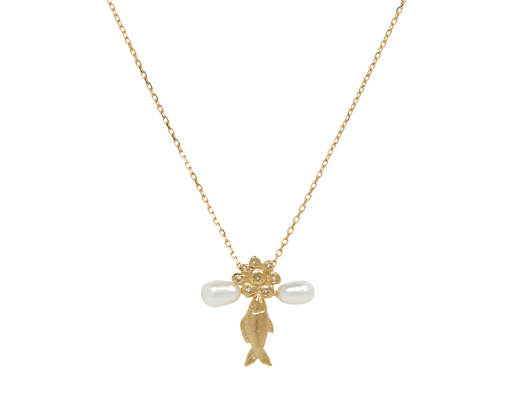 Pascale Monvoisin Palerme Pearl Daisy Pendant Necklace