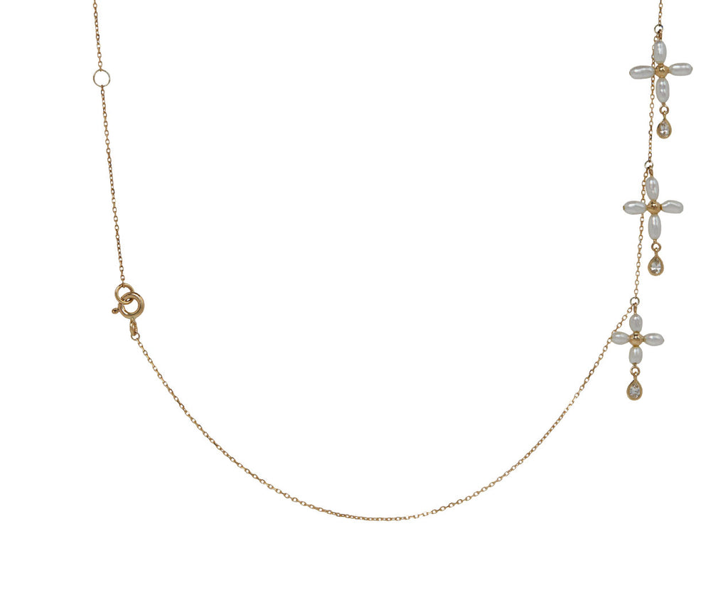 Pascale Monvoisin Palerme Multi White Pearl Necklace - Closure
