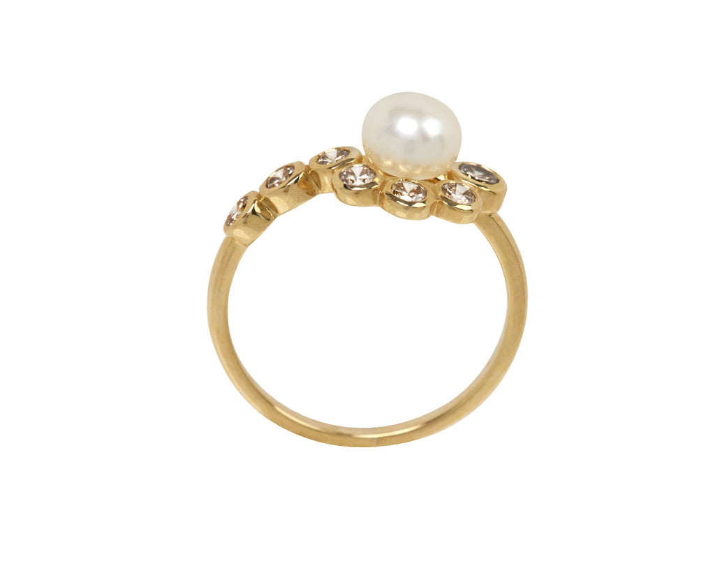 Pearl and Diamond Martha N°2 Ring