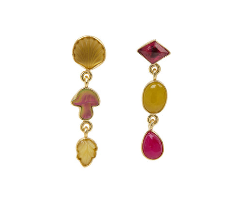 Grainne Morton Three Vintage Charm Drop Earrings