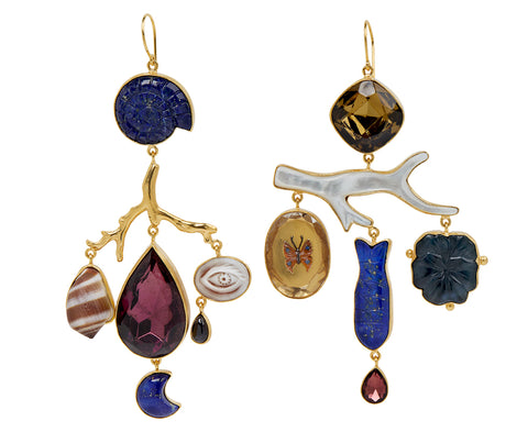Grainne Morton Butterfly and Branch Drop Earrings