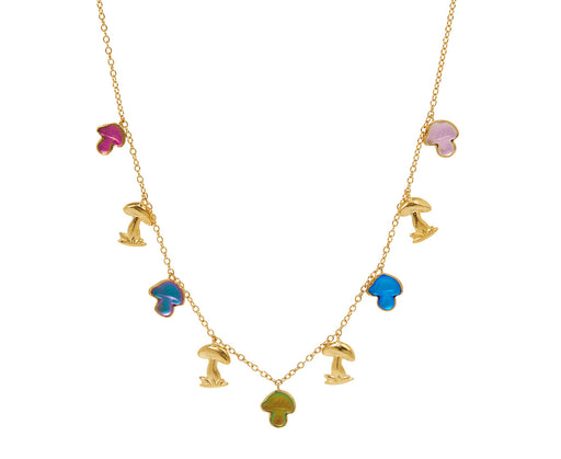 Grainne Morton Nine Mini Mushroom Charm Necklace