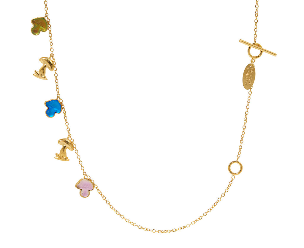 Grainne Morton Nine Mini Mushroom Charm Necklace - Closure