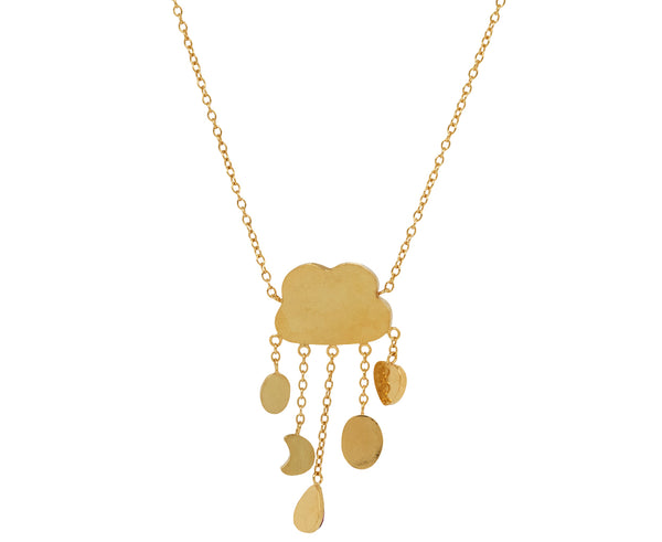 Grainne Morton Carnelian Cloud and Vintage Charms Rain Drop Necklace