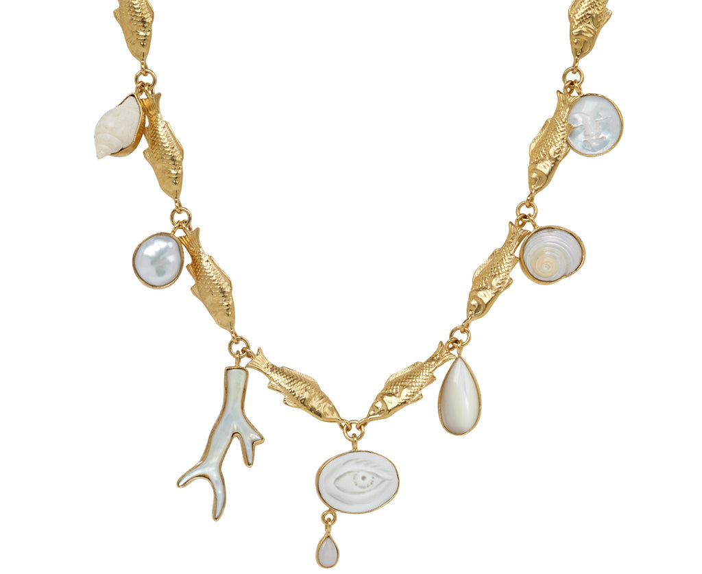 Grainne Morton Fish Multi Charm Necklace