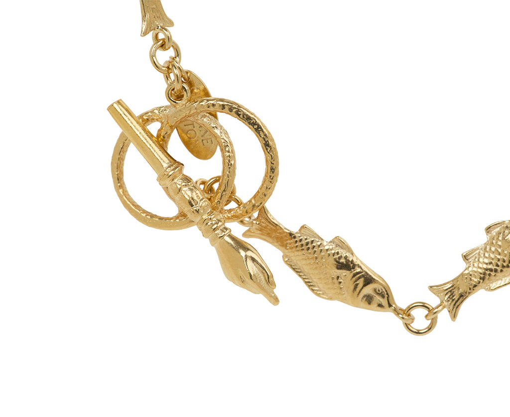 Grainne Morton Fish Multi Charm Necklace - Closure