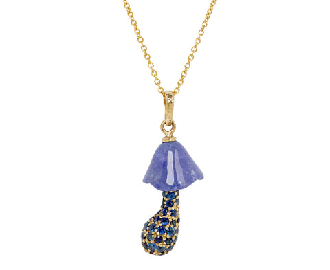 Blue Shroom Necklace