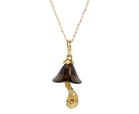 Smoky Shroom with Diamond Necklace