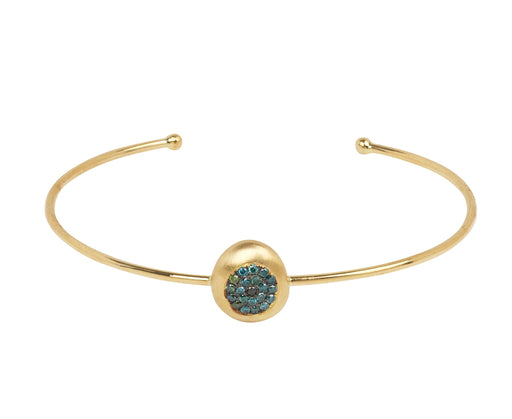 Big Diamond Healing Eye Cuff Bracelet