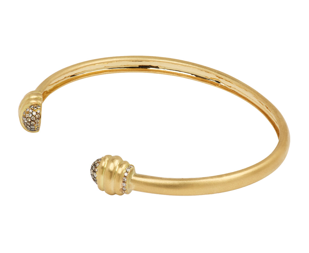 Champagne Diamond Small Dome Cuff Bracelet